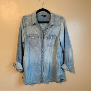 Chambray Button Up Top